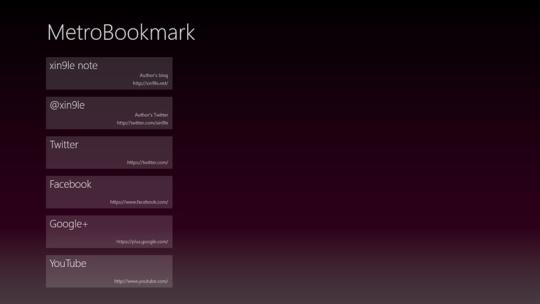 MetroBookmark for Windows 8