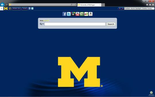 Michigan Wolverines Theme for Internet Explorer
