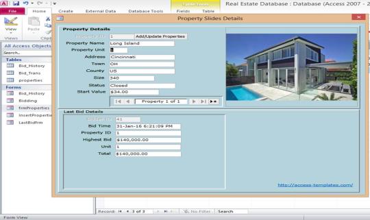Microsoft Access 2013 Real Estate Database Templates