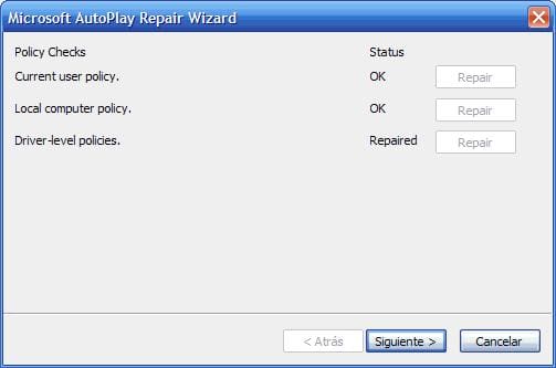 Microsoft AutoPlay Repair Wizard