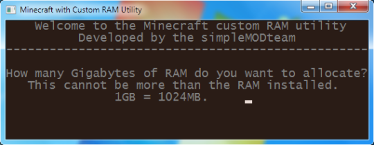 Minecraft Custom RAM Utility