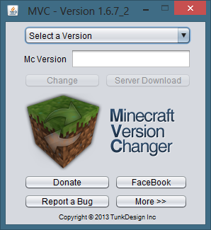 Minecraft Version Changer