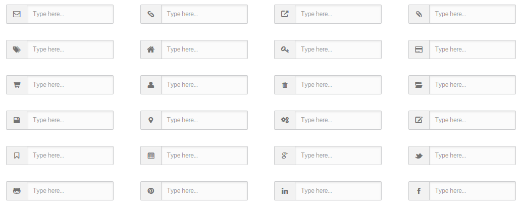 Mini Collection for Prefix & Postfix Input Form