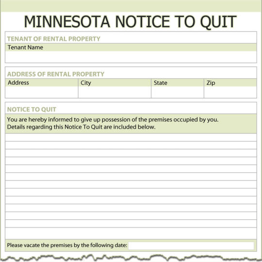 Minnesota Notice To Quit