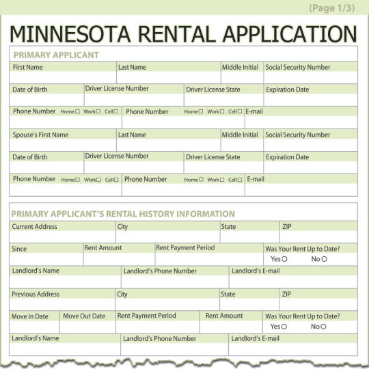 Minnesota Rental Application