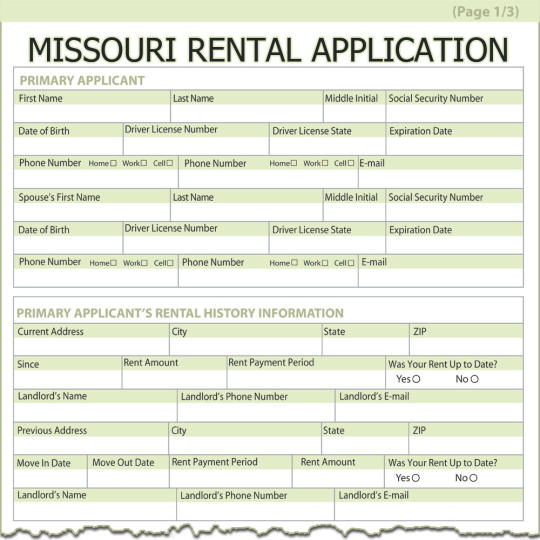 Missouri Rental Application