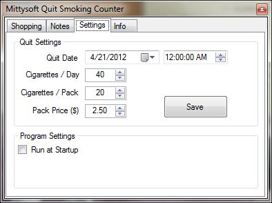 Mittysoft Quit Smoking Counter