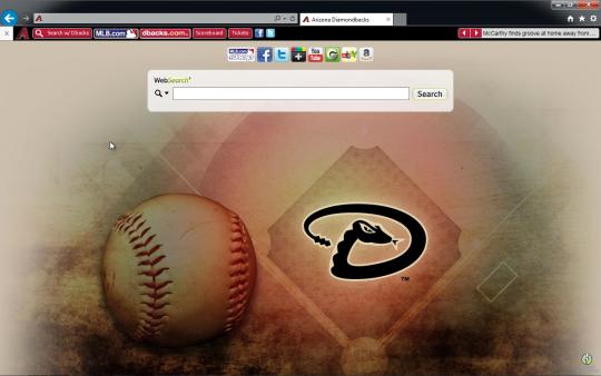 MLB Arizona Diamondbacks Browser Theme for Internet Explorer