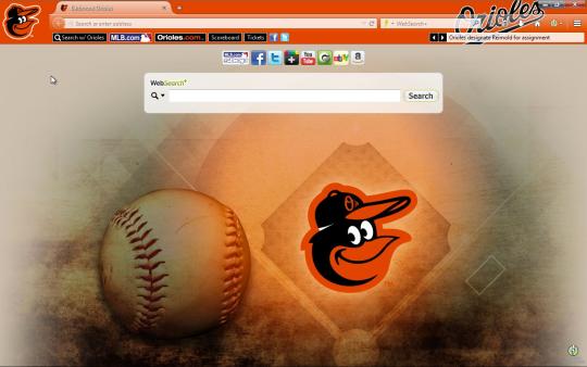 MLB Baltimore Orioles Browser Theme for Firefox
