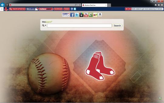 MLB Boston Red Sox Theme for Internet Explorer