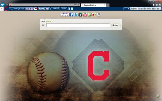 MLB Cleveland Indians Theme for Internet Explorer
