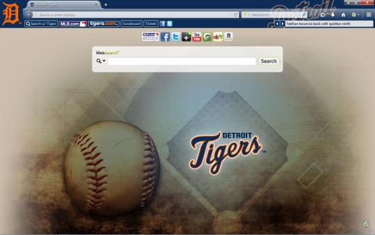 MLB Detroit Tigers Theme for Firefox