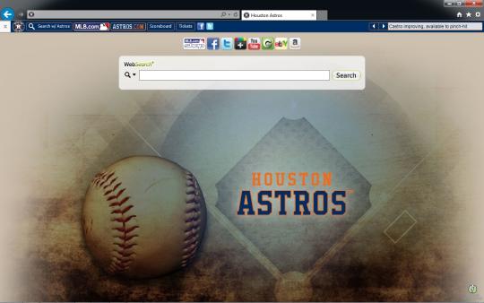 MLB Houston Astros Theme for Internet Explorer