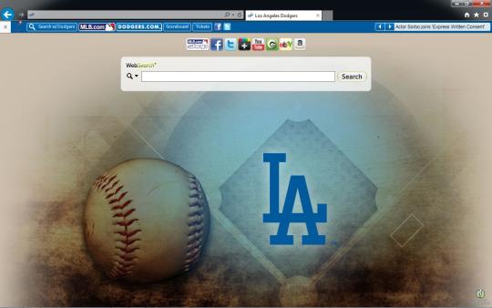 MLB Los Angeles Dodgers Theme for Internet Explorer