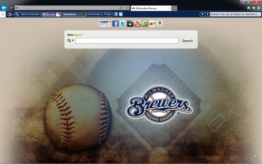 MLB Milwaukee Brewers Theme for Internet Explorer