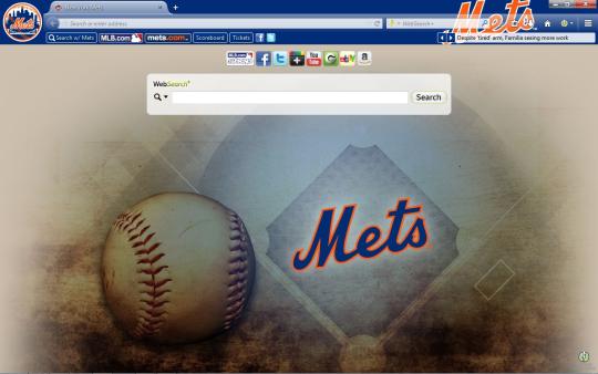 MLB New York Mets Theme for Firefox