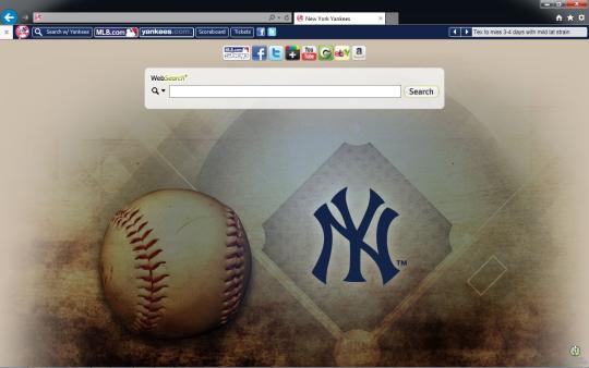 MLB New York Yankees Theme for Internet Explorer