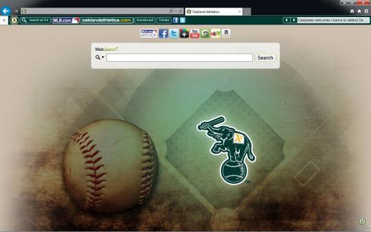 MLB Oakland Athletics Theme for Internet Explorer