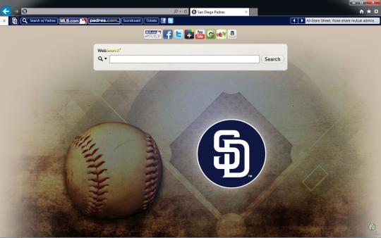 MLB San Diego Padres Theme for Internet Explorer