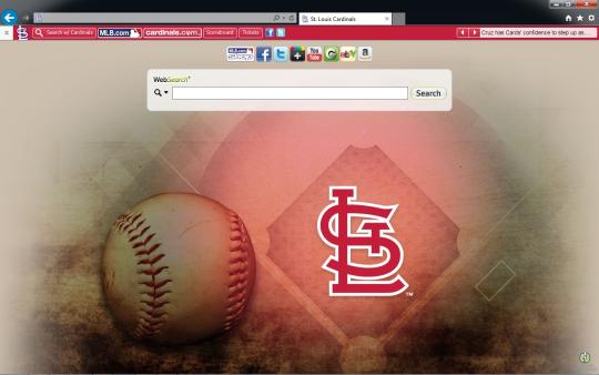 MLB St. Louis Cardinals Theme for Internet Explorer