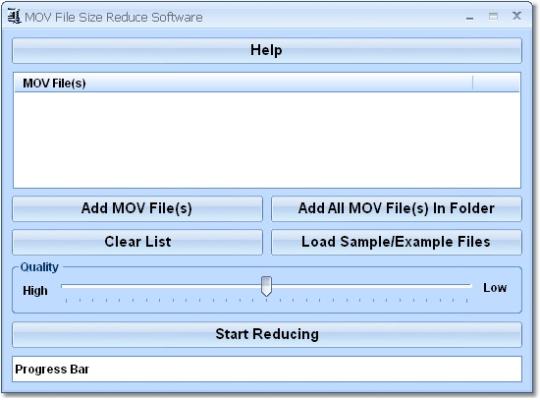 MOV File Size Reduce Software