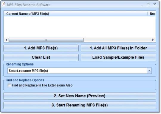 MP3 Files Rename Software