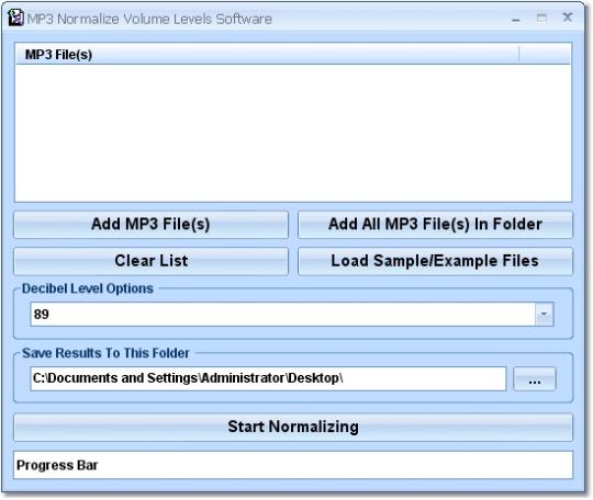 MP3 Normalize Volume Levels Software