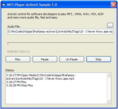 MP3 Player ActiveX