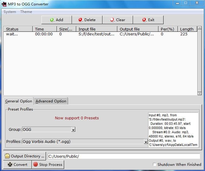 MP3 to OGG Converter