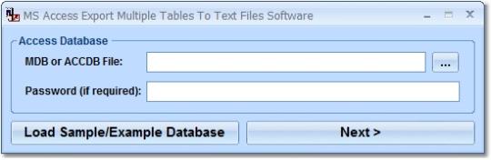 MS Access Export Multiple Tables To Text Files Software