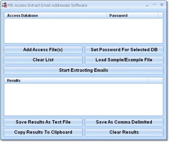 MS Access Extract Email Addresses Software