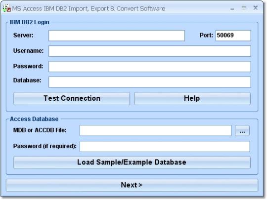 MS Access IBM DB2 Import, Export & Convert Software