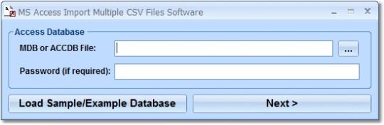 MS Access Import Multiple CSV Files Software