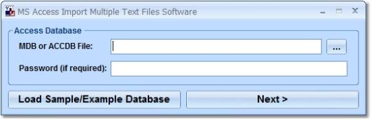 MS Access Import Multiple Text Files Software