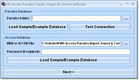 MS Access Paradox Import, Export & Convert Software