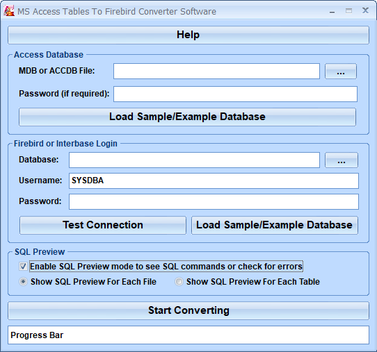 MS Access Tables To Firebird Converter Software