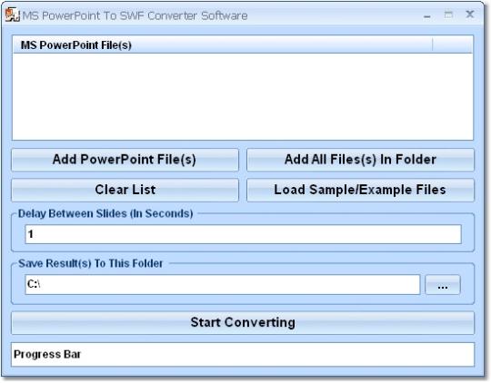 MS PowerPoint To SWF Converter Software