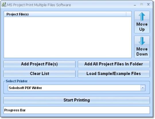 MS Project Print Multiple Files Software