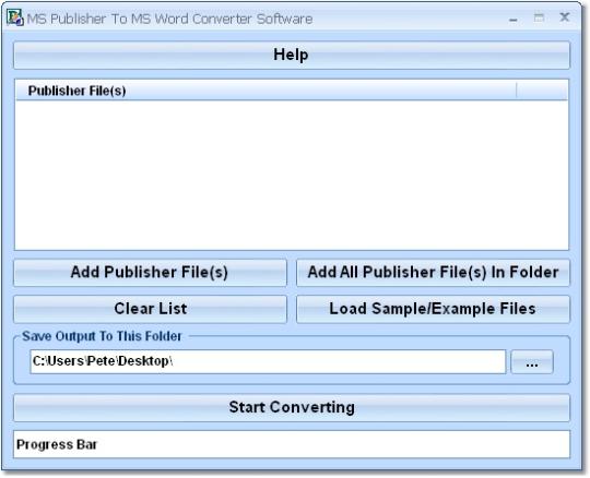 MS Publisher To MS Word Converter Software