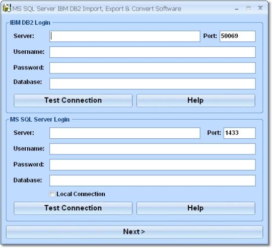 MS SQL Server IBM DB2 Import, Export & Convert Software