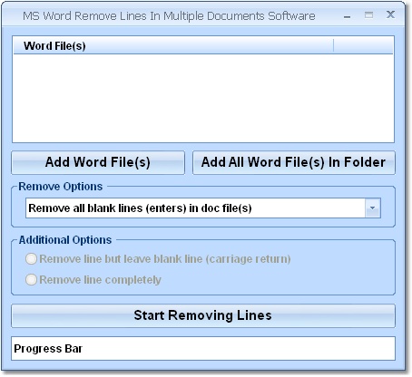 MS Word Remove Lines In Multiple Documents Software