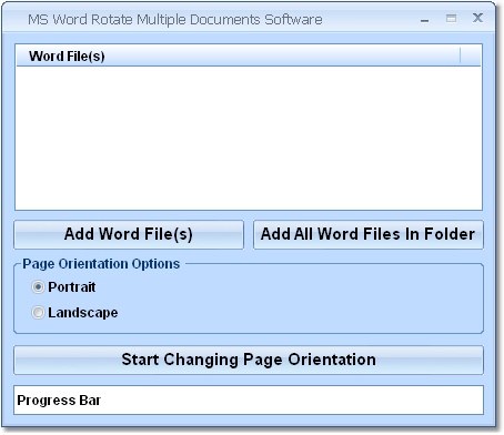 MS Word Rotate Multiple Documents Software
