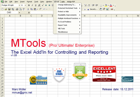 MTools Pro Excel Add-In