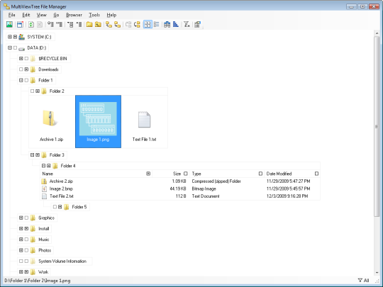 MultiViewTree File Manager