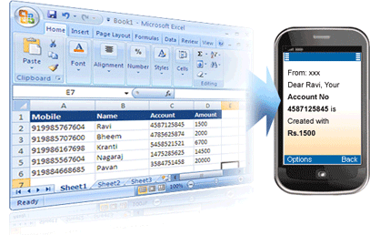 mVaayoo SMS Excel Plugin
