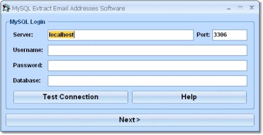 MySQL Extract Email Addresses Software