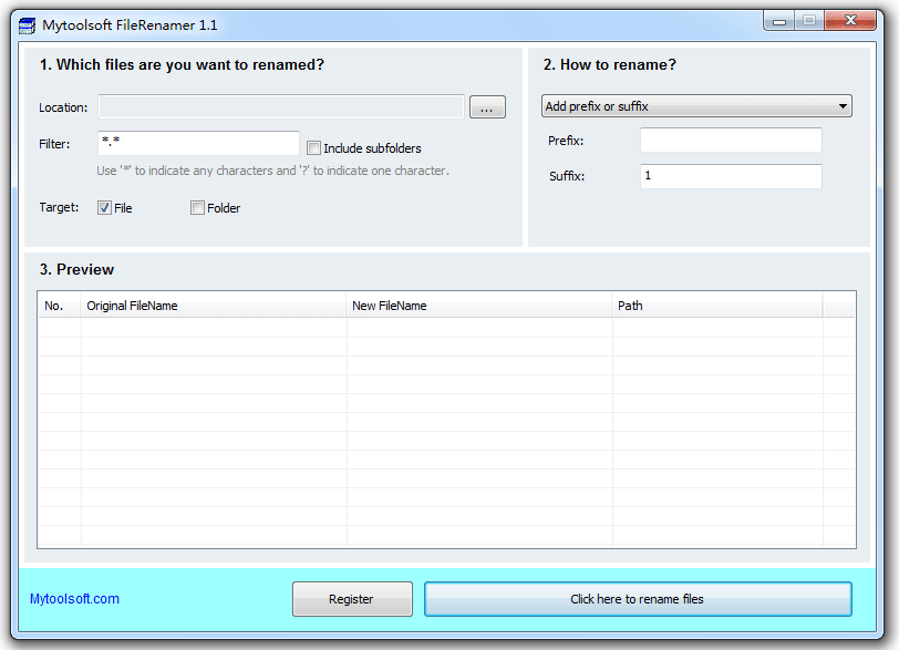 Mytoolsoft FileRenamer