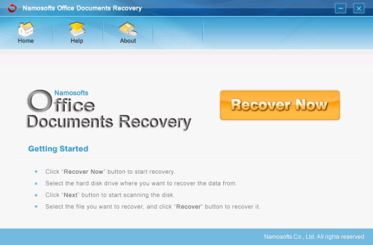 Namosofts Office Documents Recovery
