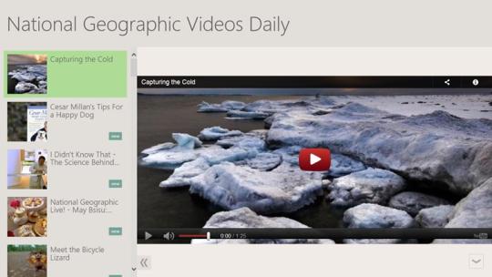 National Geographic Videos Daily for Windows 8