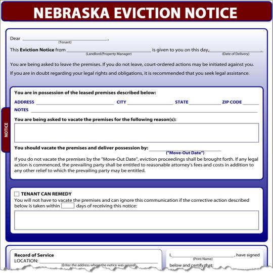 Nebraska Eviction Notice